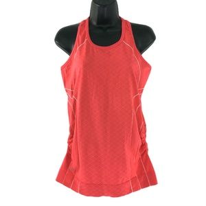 Athleta XL Finish Fast Line Tank Top Red It Neon